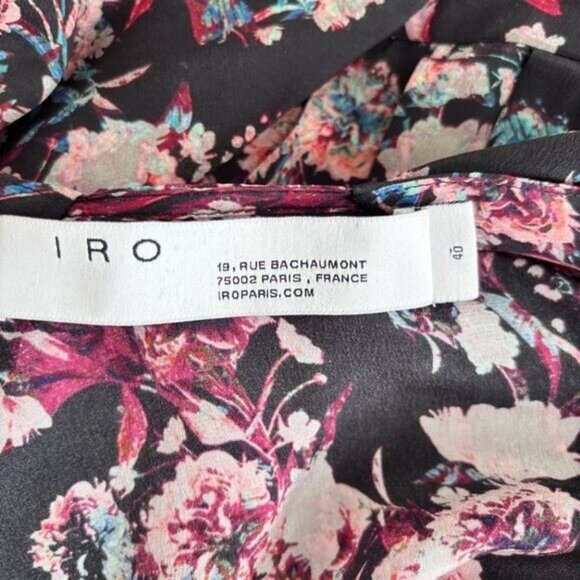 IRO Merca Pleated Floral-Print Silk-Georgette Mini Dress - Picture 11 of 11